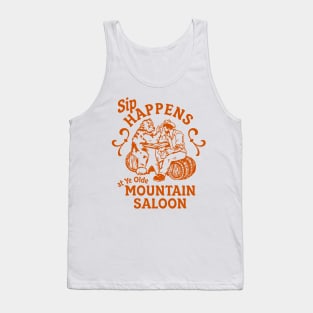 Sip Happens Mountain Saloon: Funny Bear Arm Wrestling & Drinking Tank Top